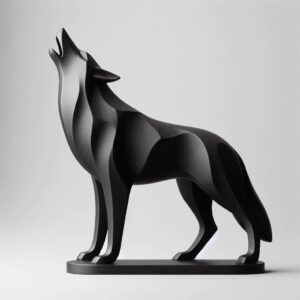 6861869760_statuetka-volk-.jpg Статуетка Вовк | Геометрична фігурка з пластику | Декор для дому та офісу, подарунок