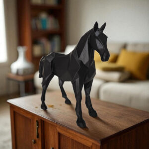 6880531041_elegantnaya-figura-loshadi.jpg Елегантна фігура коня у стилі Low Poly - Скульптура кінь сучасний декор для дому та офісу
