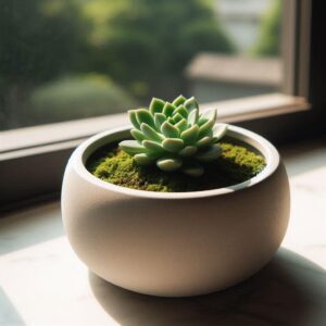 Кашпо округла декоративна чаша для сукулентів, моху та квітів Bowl Pot — настільний вазон для дому, офісу, кав’ярні, салону та інтер’єрного декору