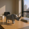 6890052548_rhino-sculpture-.jpg Статуетка геометрична фігура носорога Rhino Sculpture — арт-декор для офісу, кабінету, вітальні, полиці та подарунка