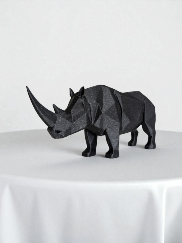 6890052550_rhino-sculpture-.png Статуетка геометрична фігура носорога Rhino Sculpture — арт-декор для офісу, кабінету, вітальні, полиці та подарунка