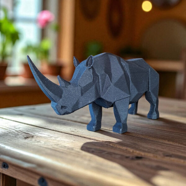 6890052552_rhino-sculpture-.jpg Статуетка геометрична фігура носорога Rhino Sculpture — арт-декор для офісу, кабінету, вітальні, полиці та подарунка