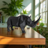 6890052558_rhino-sculpture-.png Статуетка геометрична фігура носорога Rhino Sculpture — арт-декор для офісу, кабінету, вітальні, полиці та подарунка