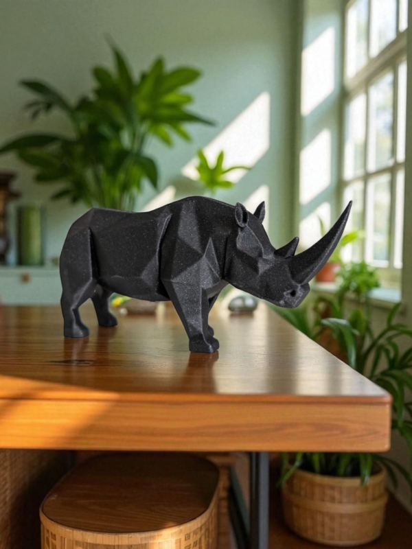 6890052558_rhino-sculpture-.png Статуетка геометрична фігура носорога Rhino Sculpture — арт-декор для офісу, кабінету, вітальні, полиці та подарунка