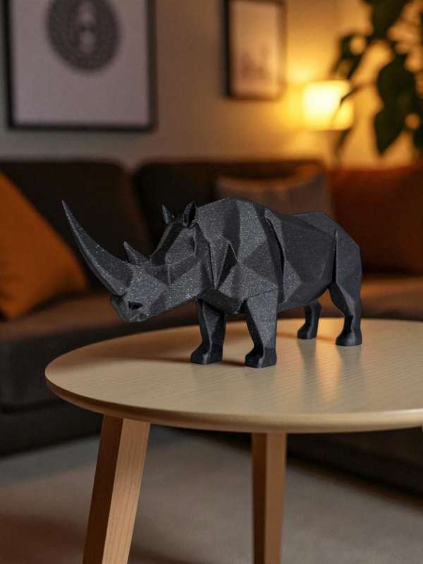 6890052559_rhino-sculpture-.png Статуетка геометрична фігура носорога Rhino Sculpture — арт-декор для офісу, кабінету, вітальні, полиці та подарунка