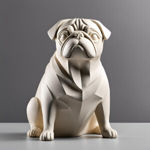 6891015392_geopug-dekorativnaya.jpg Декоративна статуетка мопса GeoPug — геометрична фігура собаки для дому, офісу, полиці, шоуруму та подарунка