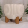 6891045758_tsvetochnyj-gorshok-na.jpg Квітковий горщик на ніжках Ribbed Bowl — фактурне кашпо для рослин, сукулентів, орхідей, фікусів і сучасного інтер’єру