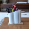 Настільний органайзер для ручок, олівців і косметики Flow Desk Organizer — підставка з кількома відділеннями для канцелярії, пензликів, аксесуарів і дрібниць