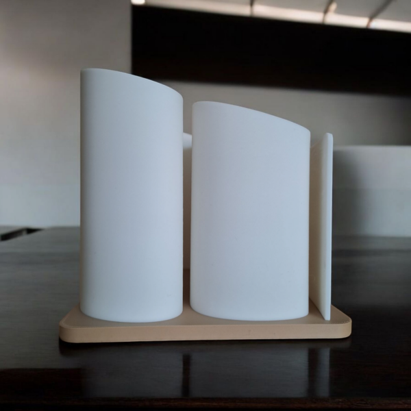 Настільний органайзер для ручок, олівців і косметики Flow Desk Organizer — підставка з кількома відділеннями для канцелярії, пензликів, аксесуарів і дрібниць