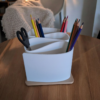 Настільний органайзер для ручок, олівців і косметики Flow Desk Organizer — підставка з кількома відділеннями для канцелярії, пензликів, аксесуарів і дрібниць