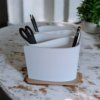 Настільний органайзер для ручок, олівців і косметики Flow Desk Organizer — підставка з кількома відділеннями для канцелярії, пензликів, аксесуарів і дрібниць