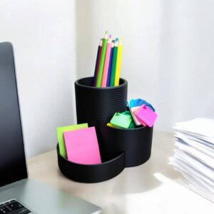6891153676_organajzer-trio-desk.jpg Настільний органайзер для ручок, олівців і аксесуарів Trio Desk — підставка з трьома секціями для канцелярії, косметики, дрібниць і робочого столу
