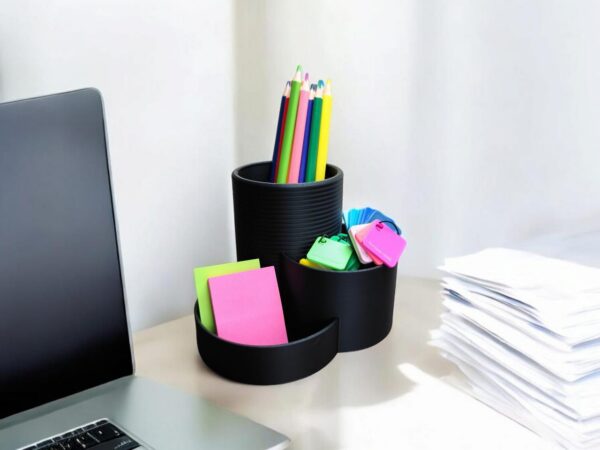 Настільний органайзер для ручок, олівців і аксесуарів Trio Desk — підставка з трьома секціями для канцелярії, косметики, дрібниць і робочого столу