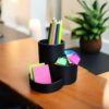 Настільний органайзер для ручок, олівців і аксесуарів Trio Desk — підставка з трьома секціями для канцелярії, косметики, дрібниць і робочого столу