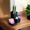 Настільний органайзер для ручок, олівців і аксесуарів Trio Desk — підставка з трьома секціями для канцелярії, косметики, дрібниць і робочого столу
