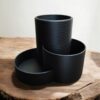 Настільний органайзер для ручок, олівців і аксесуарів Trio Desk — підставка з трьома секціями для канцелярії, косметики, дрібниць і робочого столу