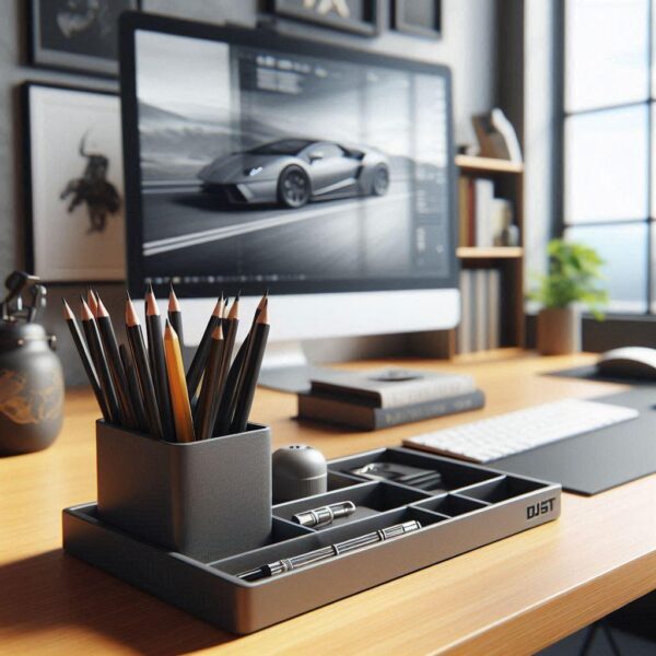 Настільний органайзер для канцелярії Desk Master — багатосекційна підставка з 9 відділеннями для ручок, олівців, кабелів, флешок і дрібниць