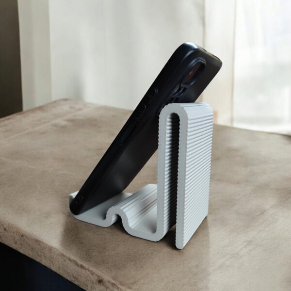 Підставка для телефону Wave Dock — рельєфна настільна підставка для смартфона, відео, дзвінків, дому, офісу та робочого столу