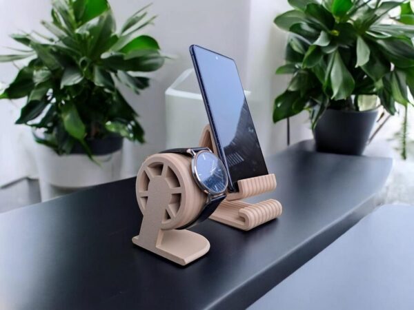 Підставка для телефону та годинника Duo Stand — настільний комплект для смартфона, годинника, тумби, офісу та робочого столу