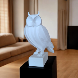 6892474832_stilnaya-statuetka-sova.png Декоративна статуетка сови Tall Owl Statue — висока фігура сови для дому, офісу, полиці, кабінету та подарунка