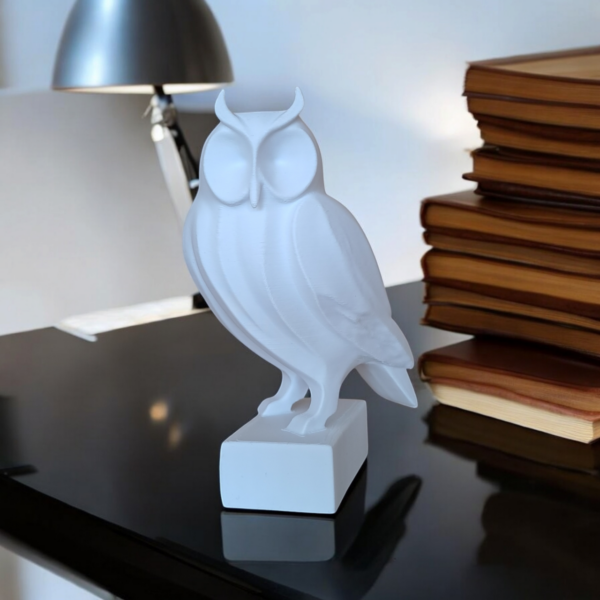 6892474847_stilnaya-statuetka-sova.png Декоративна статуетка сови Tall Owl Statue — висока фігура сови для дому, офісу, полиці, кабінету та подарунка