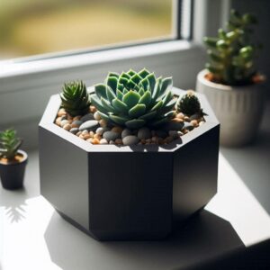 Багатогранне кашпо для рослин Facet Planter — геометричний горщик для сукулентів, кактусів, орхідей, зелені та сучасного інтер’єру