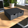 6901504811_minimalistichnyj-organajzer-s.png Органайзер з двома шухлядами для столу Desk Drawer Organizer MR025 — настільна тумба для канцелярії, кабелів, косметики, аксесуарів і дрібниць
