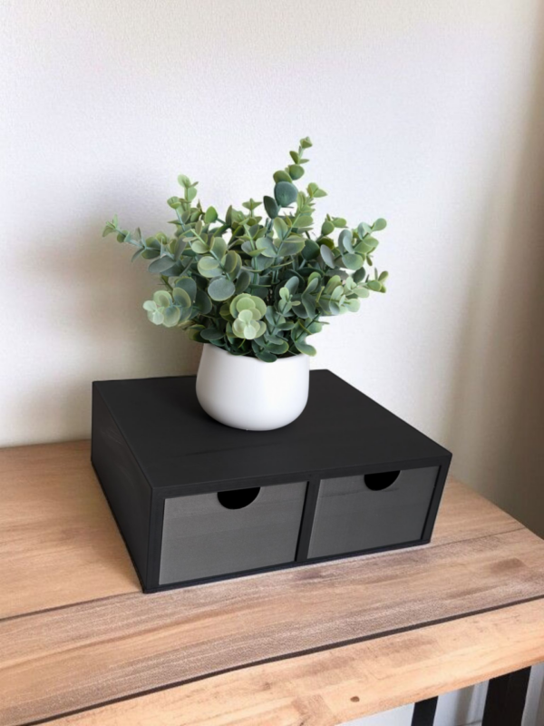 6901504812_minimalistichnyj-organajzer-s.png Органайзер з двома шухлядами для столу Desk Drawer Organizer MR025 — настільна тумба для канцелярії, кабелів, косметики, аксесуарів і дрібниць