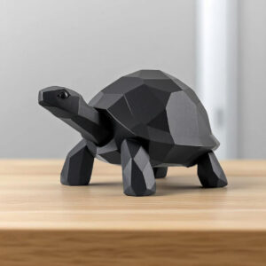 Декоративна статуетка черепахи Low Poly Turtle — геометрична фігура для дому, офісу, кав’ярні, фотозони та подарунка