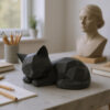 Декоративна статуетка кота Low Poly Cat — геометрична фігура кішки для дому, офісу, кав’ярні, фотозони та подарунка