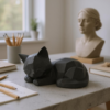 Декоративна статуетка кота Low Poly Cat — геометрична фігура кішки для дому, офісу, кав’ярні, фотозони та подарунка