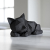 Декоративна статуетка кота Low Poly Cat — геометрична фігура кішки для дому, офісу, кав’ярні, фотозони та подарунка