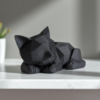 Декоративна статуетка кота Low Poly Cat — геометрична фігура кішки для дому, офісу, кав’ярні, фотозони та подарунка