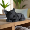 Декоративна статуетка кота Low Poly Cat — геометрична фігура кішки для дому, офісу, кав’ярні, фотозони та подарунка