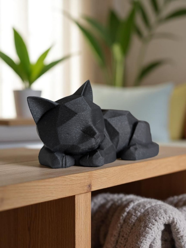 Декоративна статуетка кота Low Poly Cat — геометрична фігура кішки для дому, офісу, кав’ярні, фотозони та подарунка