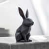 Декоративна статуетка кролика Low Poly Bunny — геометрична фігура для дому, офісу, кав’ярні, фотозони та подарунка