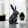 Декоративна статуетка кролика Low Poly Bunny — геометрична фігура для дому, офісу, кав’ярні, фотозони та подарунка