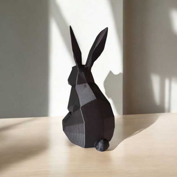 Декоративна статуетка кролика Low Poly Bunny — геометрична фігура для дому, офісу, кав’ярні, фотозони та подарунка
