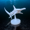 6918020400_statuetka-akuly-molota-.png Скульптура акули-молота Ocean Hammer Decor — декоративна фігура для дому, офісу, полиці та сучасного інтер’єру