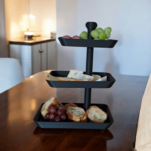 Етажерка Snack Layer Stand — трирівнева сервірувальна підставка для закусок, фруктів, сирів, випічки та солодощів