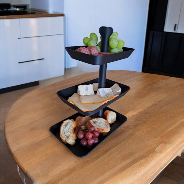 Етажерка Snack Layer Stand — трирівнева сервірувальна підставка для закусок, фруктів, сирів, випічки та солодощів