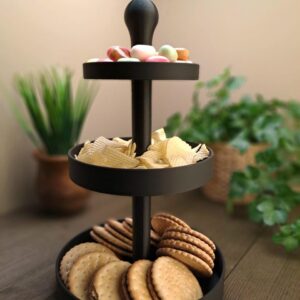 Трирівнева етажерка для сервірування Table Treat Tower — багатоярусна підставка для закусок, печива, солодощів, фруктів та святкового столу