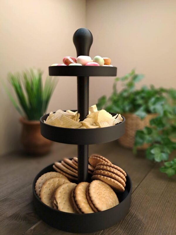 Трирівнева етажерка для сервірування Table Treat Tower — багатоярусна підставка для закусок, печива, солодощів, фруктів та святкового столу