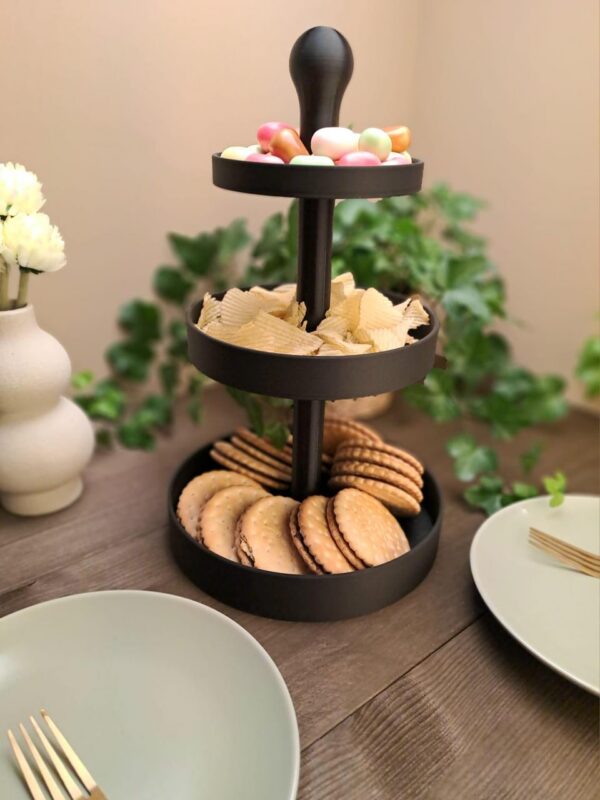 Трирівнева етажерка для сервірування Table Treat Tower — багатоярусна підставка для закусок, печива, солодощів, фруктів та святкового столу