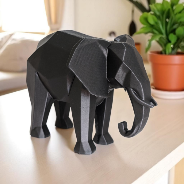 Статуетка слона Balance Elephant Decor — геометрична декоративна фігурка для дому, офісу, полиці та подарунка