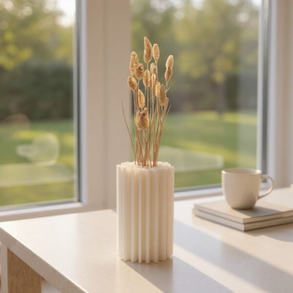 Дизайнерська ваза Coral Art Vase з екологічного пластику — декоративна коралова форма для сухоцвітів, інтер’єру, кафе, студії та фотозони