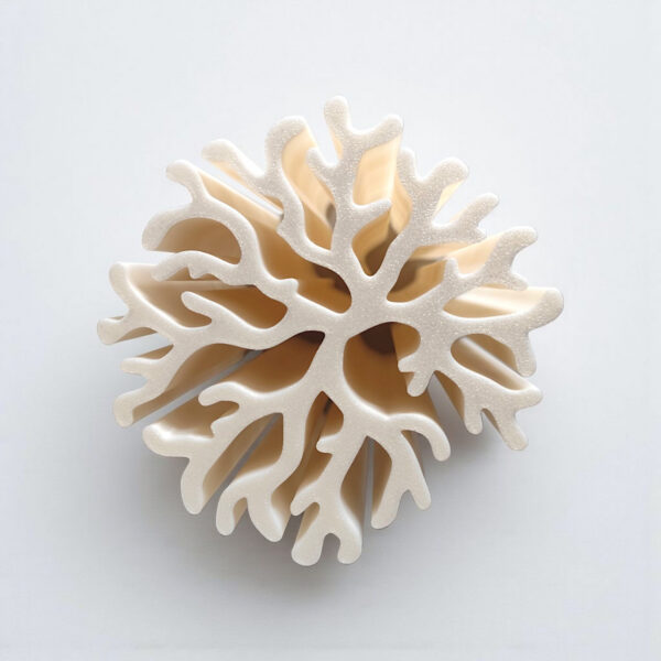 Дизайнерська ваза Coral Art Vase з екологічного пластику — декоративна коралова форма для сухоцвітів, інтер’єру, кафе, студії та фотозони