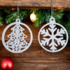 Ажурні ялинкові підвіски Winter Ornament Set з екологічного пластику — новорічні прикраси для ялинки, подарунків, фотозон та святкового декору