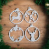 Ажурні ялинкові підвіски Winter Ornament Set з екологічного пластику — новорічні прикраси для ялинки, подарунків, фотозон та святкового декору