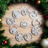 Ажурні ялинкові підвіски Winter Ornament Set з екологічного пластику — новорічні прикраси для ялинки, подарунків, фотозон та святкового декору